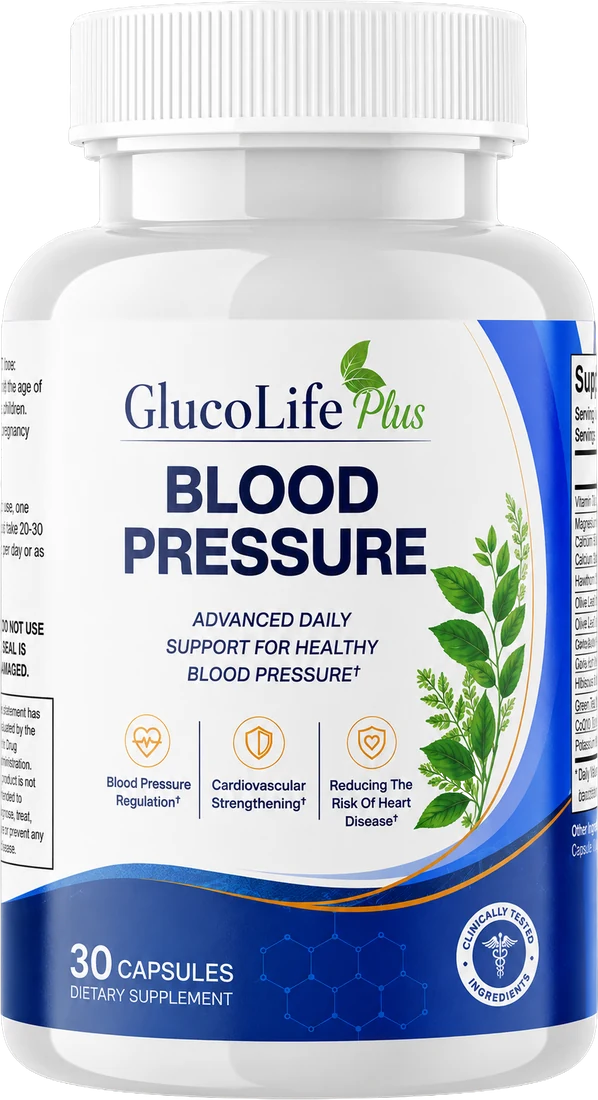 Flacon de GlucoLife Plus Blood Pressure Capsules, 30 gélules